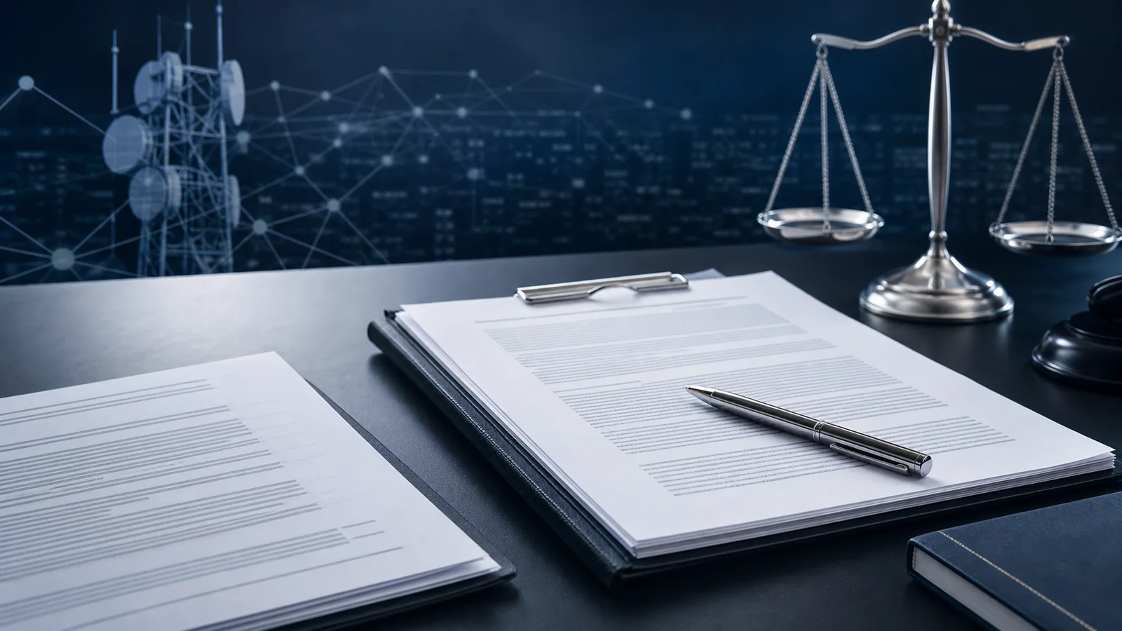 Documentos regulatorios, balanza de justicia e infraestructura de telecomunicaciones